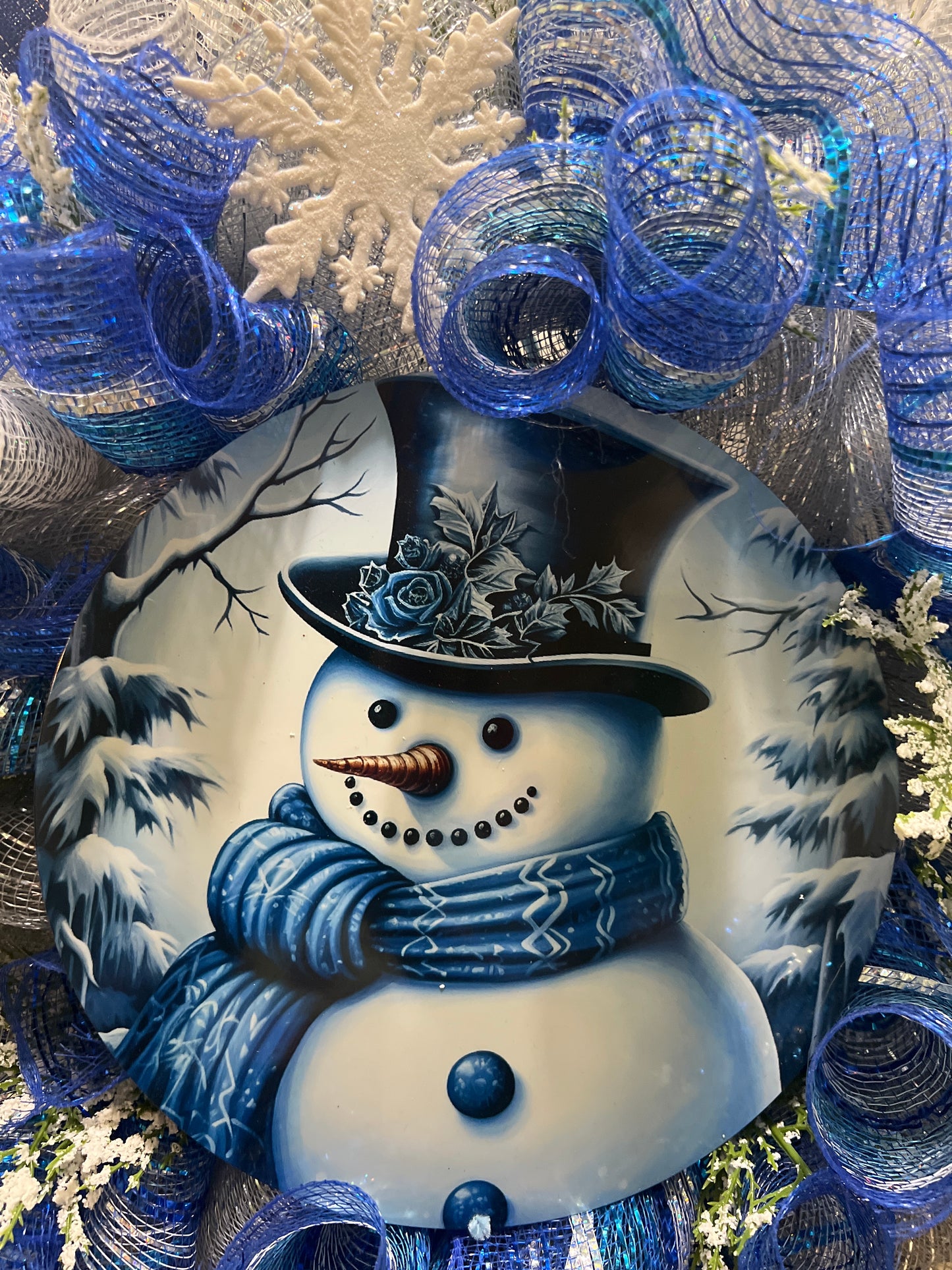 Snowman wreath