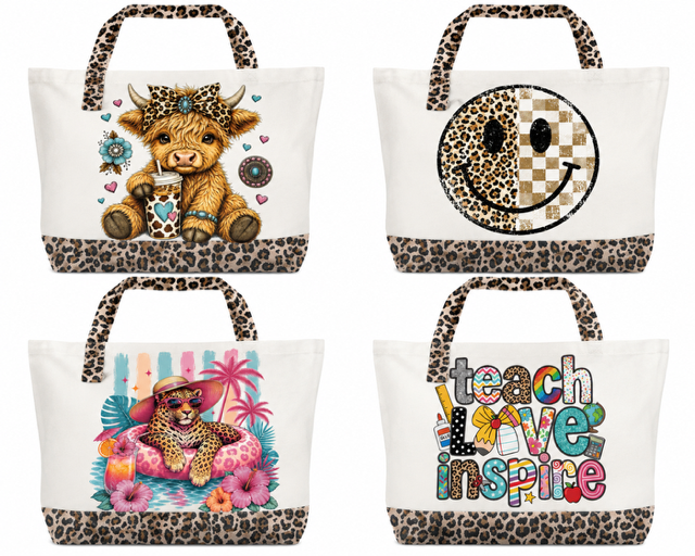 Leopard Canvas Tote Bag