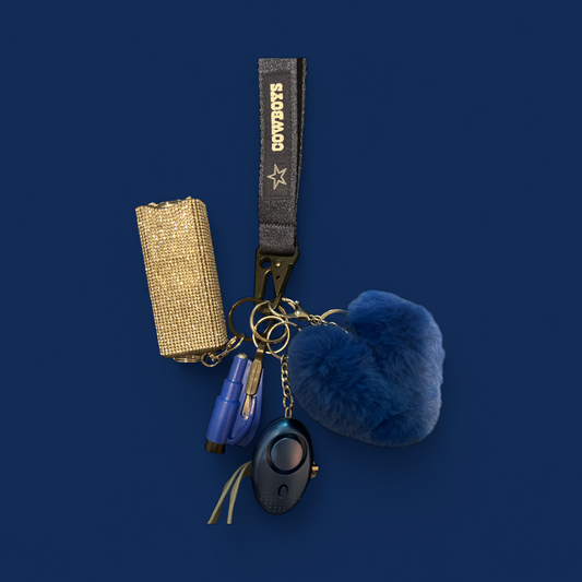 Blue & silver keychain