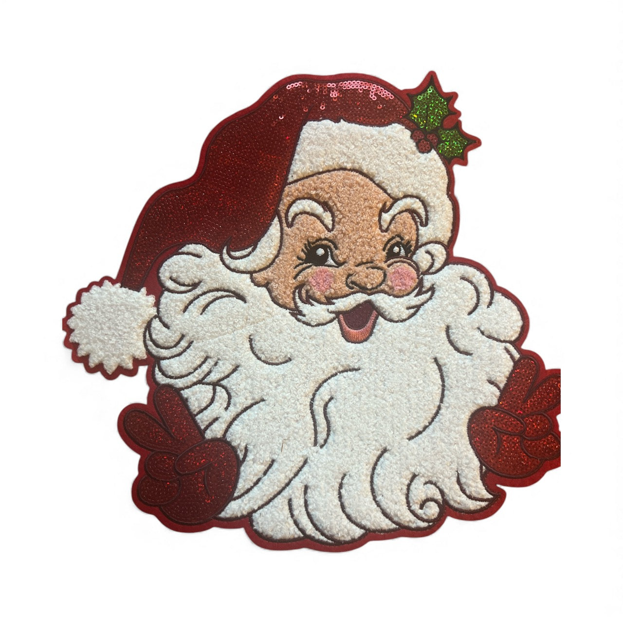Christmas Sequins/Chenille patches for Sweatshirts