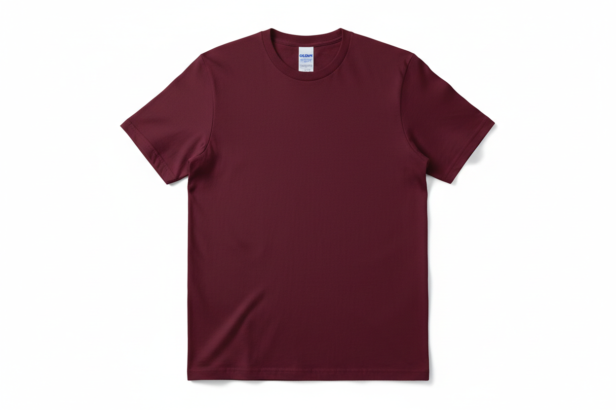 Gildan maroon tshirt